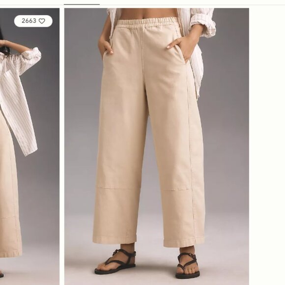 Anthropologie The Izzie Relaxed Pull-On Barrel Pants by Pilcro - Picture 2 of 3